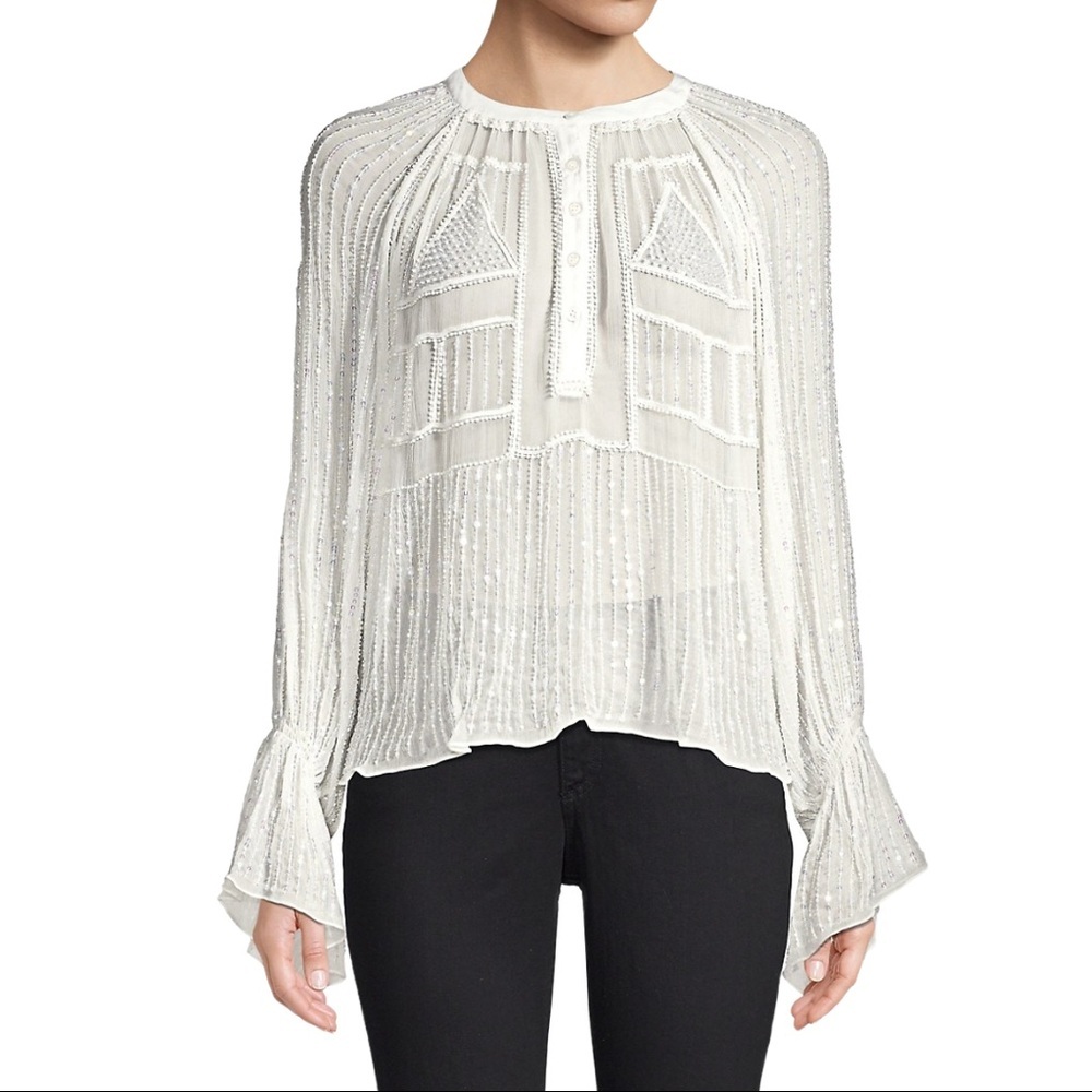 ANTIK BATIK
Birma Beaded Long Sleeve Blouse xs